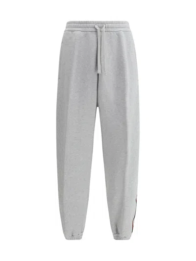 Gucci Men Colored Side Bands Sweatpants In Gray