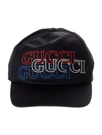 Pre-owned Gucci Men's Cotton Baseball Cap In Black