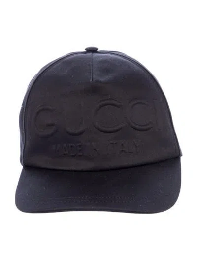 Pre-owned Gucci Men's Cotton Baseball Cap In Black