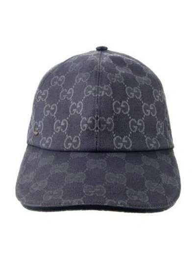 Pre-owned Gucci Men's Cotton Baseball Cap In Blue