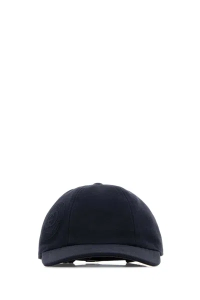 Gucci Men's Cotton Baseball Cap With Signature Detail In Blue