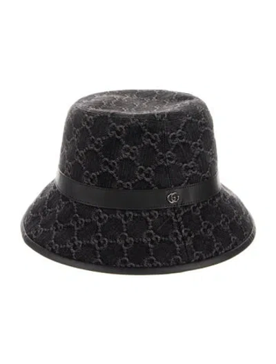 Pre-owned Gucci Men's Cotton Bucket Hat In Black