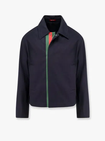 GUCCI GUCCI MEN COTTON GABARDINE JACKET WITH EMBOSSED LOGO