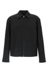 Gucci Black Jacket With Classic Collar And Web Motif On The Waist In Cotton Man In Black