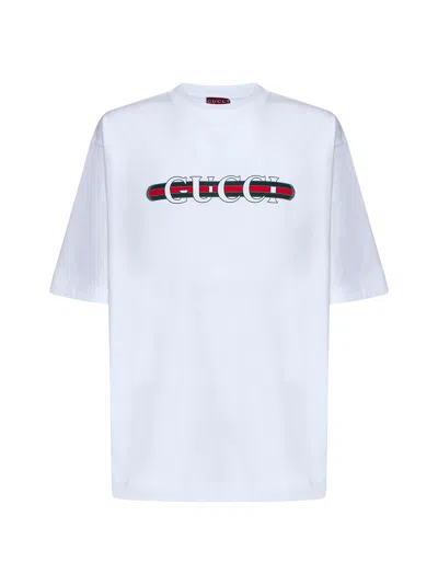 Gucci Men Cotton Jersey T-shirt With Print In White
