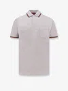Gucci Grey Polo Shirt With Web Details And Logo Lettering On The Front In Wool Blend Man In Multi