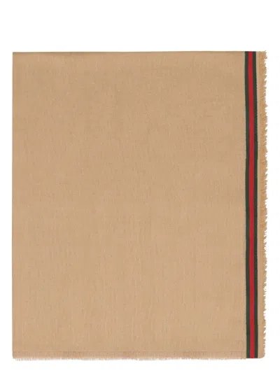 GUCCI MEN'S COTTON-SILK BLEND SCARF