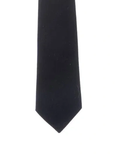 Pre-owned Gucci Men's Cotton Tie W/tags In Black