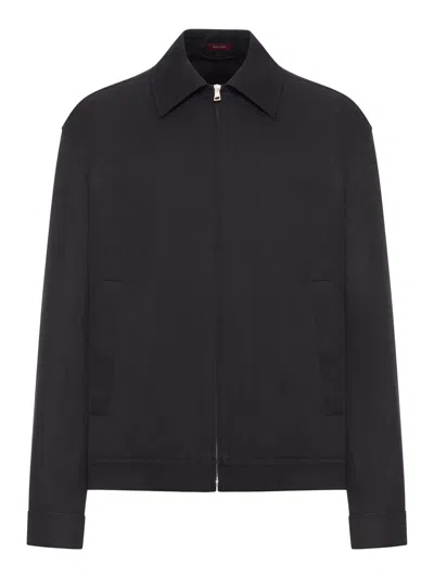 GUCCI GUCCI MEN COTTON TWILL JACKET WITH WEB DETAIL