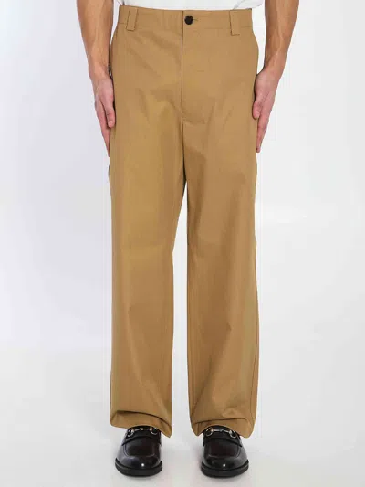 GUCCI GUCCI MEN COTTON TWILL TROUSERS