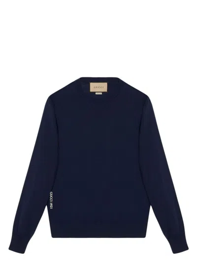 GUCCI MEN'S CREW-NECK WOOL SWEATER