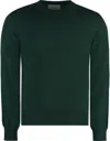 Gucci Embroidered-logo Wool Jumper In Green