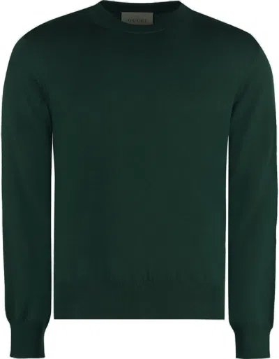 GUCCI MEN'S CREW-NECK WOOL SWEATER