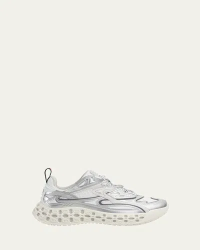 GUCCI MEN'S CUB3D METALLIC DEMETRA AND MESH RUNNER SNEAKERS