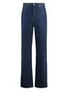 Gucci Mens Dark Blue Brand-embossed Mid-rise Straight-leg Jeans