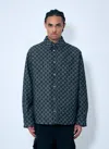 Gucci Denim Gg Shirt In Blue