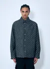 Gucci Denim Gg Shirt In Gray