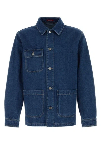 Gucci Denim Jacket With Chest And Front Pockets In Blue
