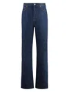 Gucci Mens Dark Blue Brand-embossed Mid-rise Straight-leg Jeans