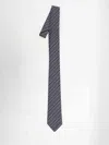 Gucci Striped Diagonal Silk Tie With Small Logos
