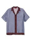 Gucci Man Blue Shirts In Multicolor