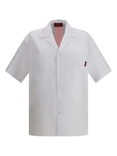 Gucci Men `disco` Bowling Shirt In White