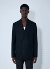 Gucci Double-breasted Notched-lapel Blazer In Blue