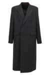 Gucci Double-breasted Coat In Gray