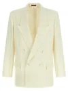Gucci Modern Tech Blazer Featuring Structured Shoulders In White