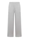 Gucci Men Double-layered Cotton Piquet Sports Trousers In Gray