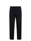 Gucci Blue Cotton Pants In Black