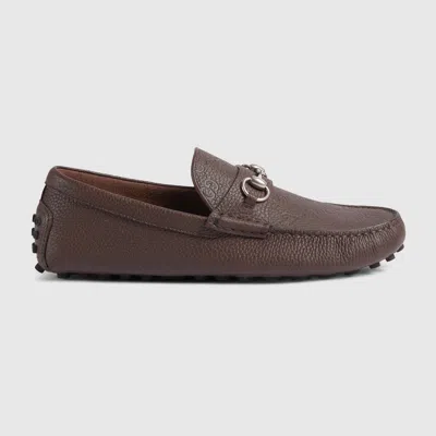 Gucci Men's Driver With Horsebit In Brown