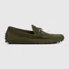 Gucci Men's Driver With Horsebit In Green