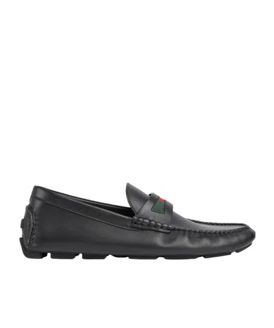 Gucci Leather Loafers In Multi