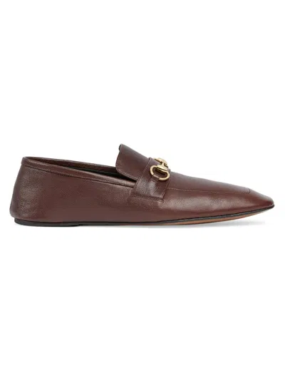 Gucci Men's Loafer With Horsebit In Brown