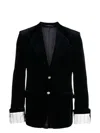 Gucci Navy Blue Detachable-sleeved Single-breasted Jacket For Men In Fw23