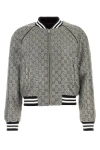 Gucci Embellished Tweed Bomber Jacket In Multicolor