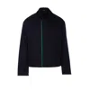 Gucci Signature Web Embossed Gabardine Jacket In Blue