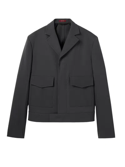 GUCCI GUCCI MEN EMBOSSED WOOL GABARDINE JACKET