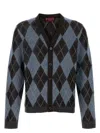Gucci Wool Blend Cardigan With Embroidered Argyle Pattern