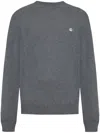 Gucci Men Embroidered Sweater In Gray