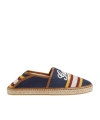 Gucci Leather-trimmed Espadrilles In Blue