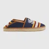 Gucci Men's Espadrille With  Script In Blue