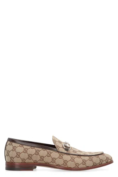 GUCCI MEN'S FABRIC LOAFERS