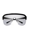 Gucci Men's Fashion Show Gg1645s 99mm Shield Sunglasses In Silver