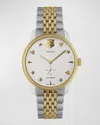 Gucci Men's G-timeless 40mm Automatic Two-tone Bracelet Watch In Gray/yellow