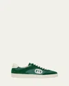 Gucci G75 Suede And Canvas Sneakers In Blue