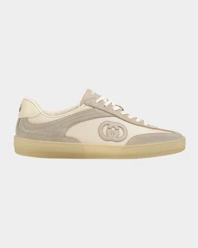 GUCCI MEN'S G74 INTERLOCKING G LOW-TOP SNEAKERS