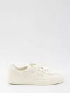 Gucci G74 Gg Suede & Fabric Sneakers In White