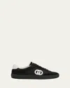 Gucci G75 Suede And Canvas Sneakers In Black